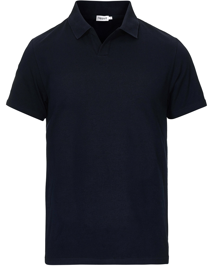 Herren | Poloshirts | Filippa K | Soft Lycra Polo T-Shirt Navy