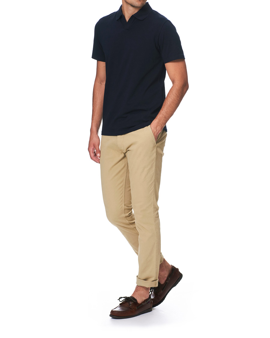 Herren | Poloshirts | Filippa K | Soft Lycra Polo T-Shirt Navy