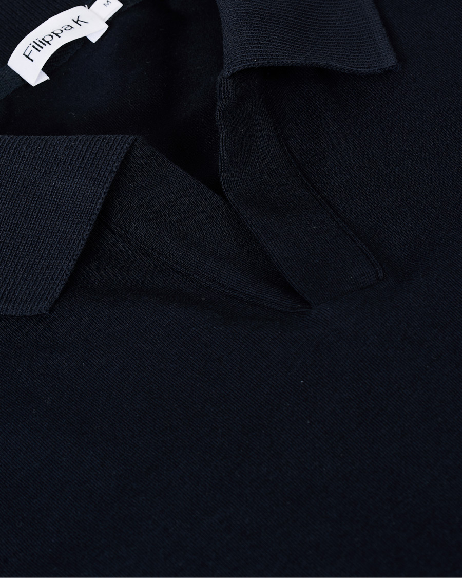 Herren | Poloshirts | Filippa K | Soft Lycra Polo T-Shirt Navy