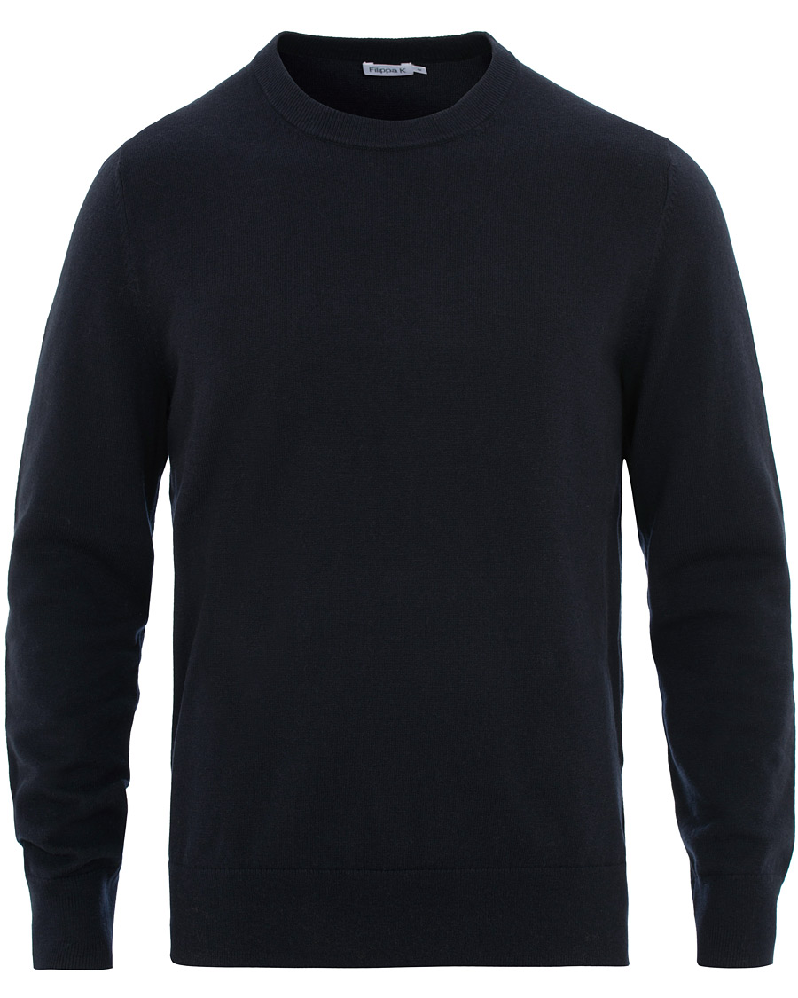 Herren | Pullover | Filippa K | Cotton Merino Basic Sweater Navy