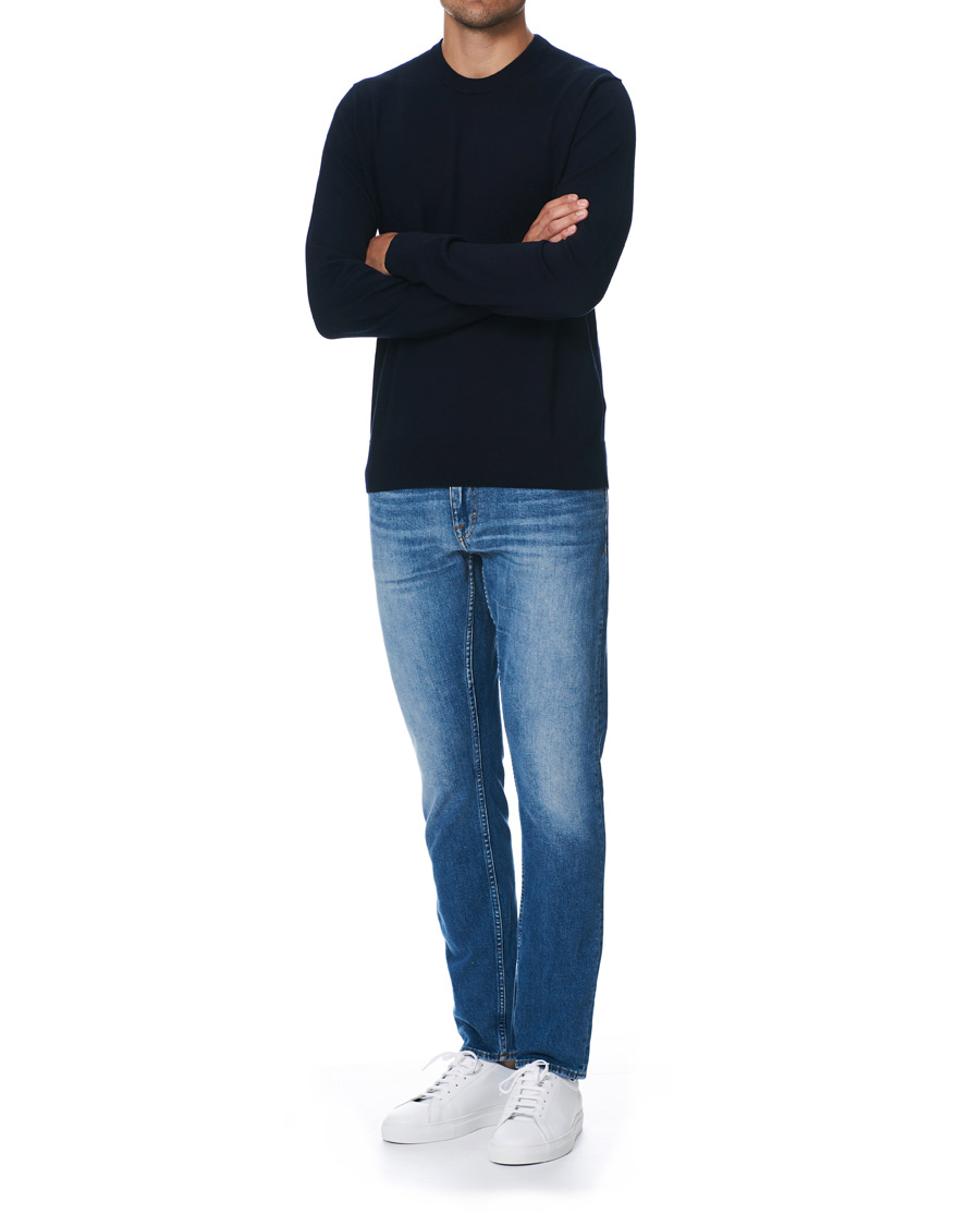 Herren | Pullover | Filippa K | Cotton Merino Basic Sweater Navy