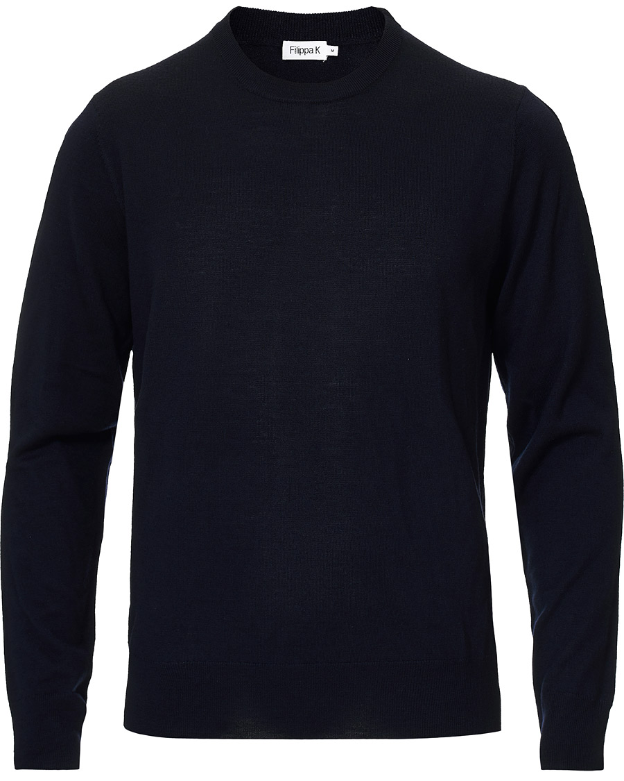 Herren | Pullover | Filippa K | Merino Round Neck Sweater Navy