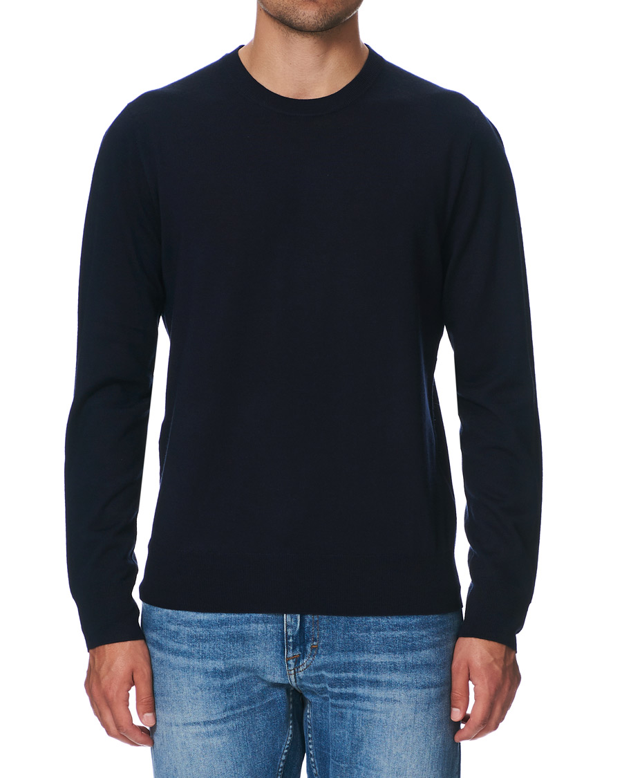 Herren | Pullover | Filippa K | Merino Round Neck Sweater Navy