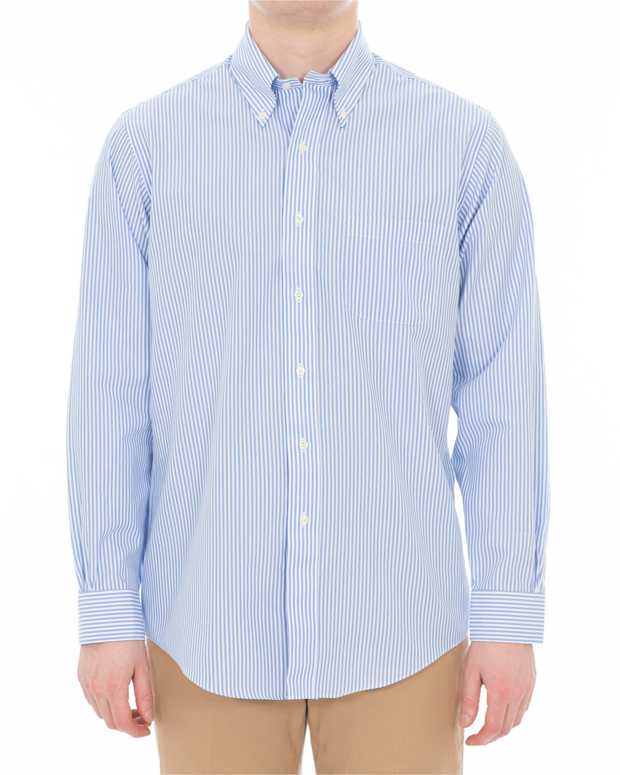 Herren | Hemden | Brooks Brothers | Regent Fit Non Iron Bengal Shirt Light Blue