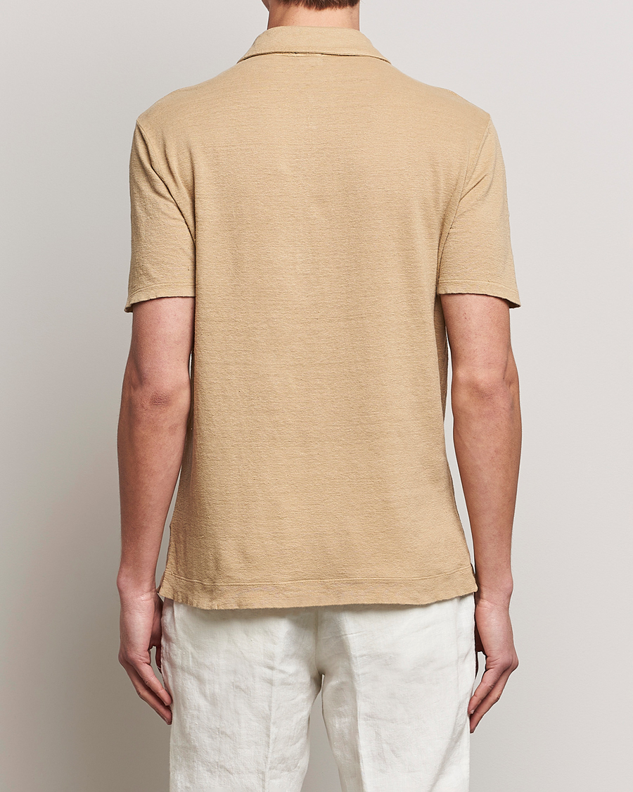 Herren | Poloshirts | Massimo Alba | Wembley Linen Polo Sand