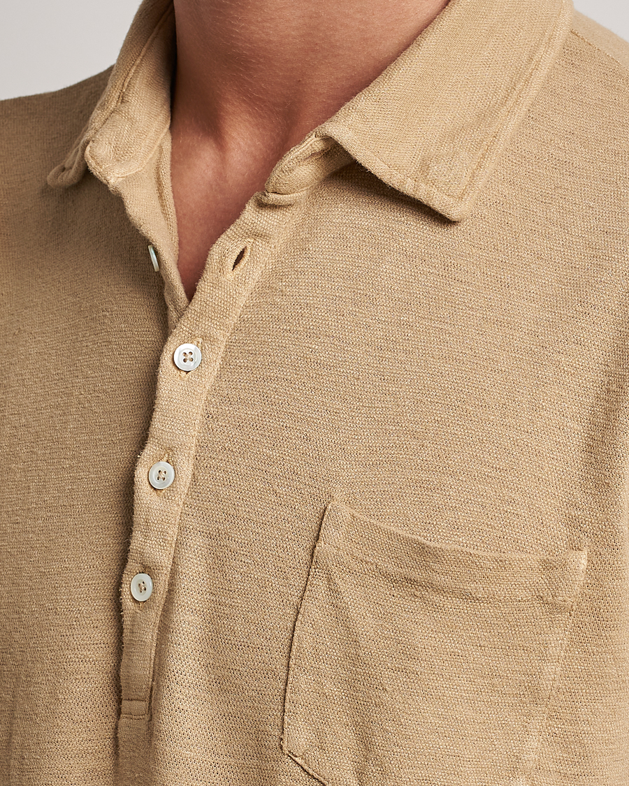 Herren | Poloshirts | Massimo Alba | Wembley Linen Polo Sand