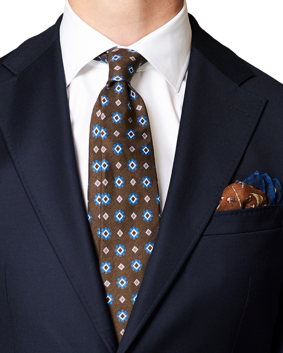 Herren | Drake's MTO Pocket Square Navy | Drake's | MTO Pocket Square Navy
