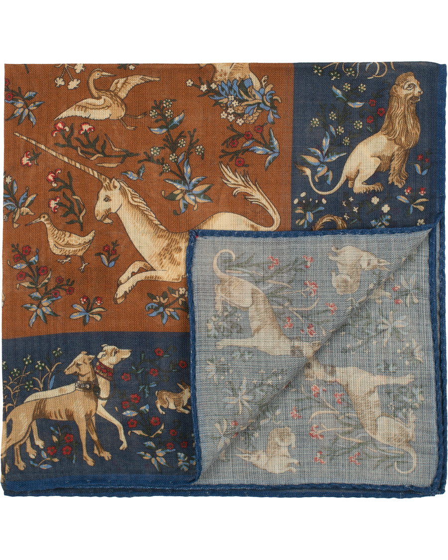 Herren | Drake's MTO Pocket Square Navy | Drake's | MTO Pocket Square Navy