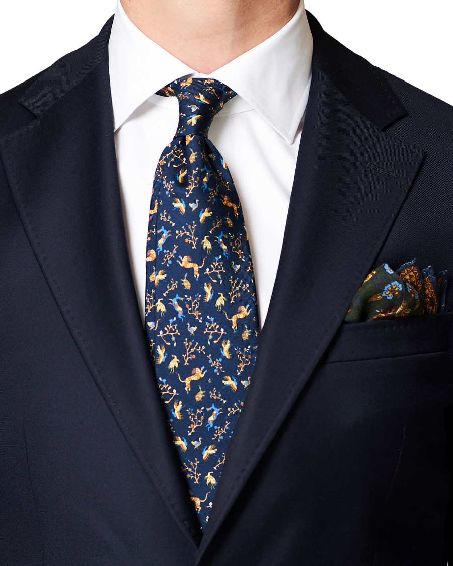 Herren | Drake's MTO Pocket Square Green | Drake's | MTO Pocket Square Green