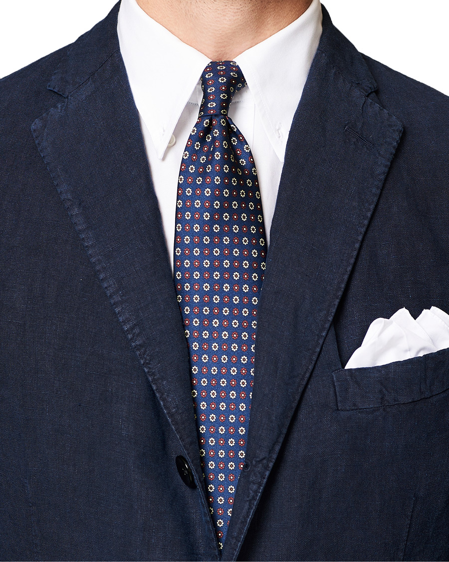 Herren | Drake's MTO Silk 8 cm Tie Navy | Drake's | MTO Silk 8 cm Tie Navy