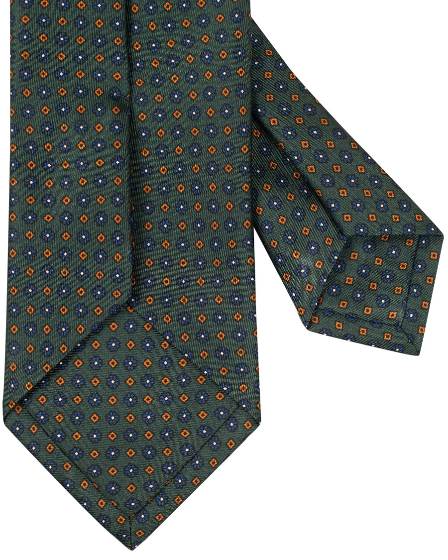 Herren | Drake's MTO Silk 8 cm Tie Green | Drake's | MTO Silk 8 cm Tie Green