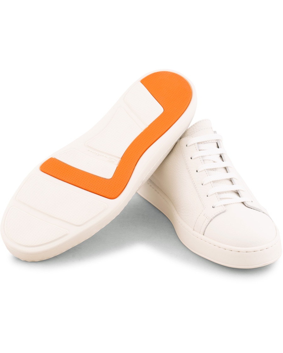 Herren | Santoni Cleanic Sneaker White Calf | Santoni | Cleanic Sneaker White Calf