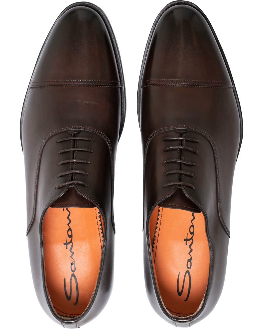 Herren | Santoni Wilson Oxford Dark Brown Calf | Santoni | Wilson Oxford Dark Brown Calf