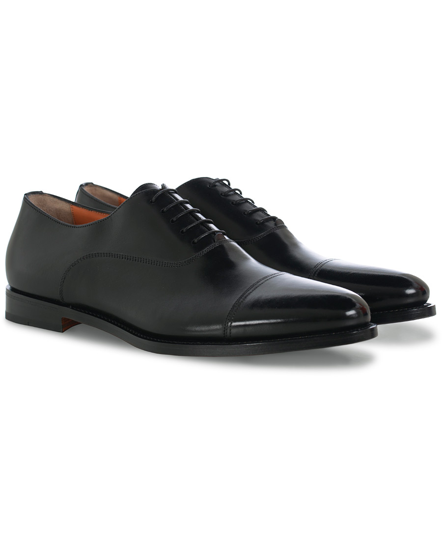 Herren | Santoni Wilson Oxford Black Calf | Santoni | Wilson Oxford Black Calf