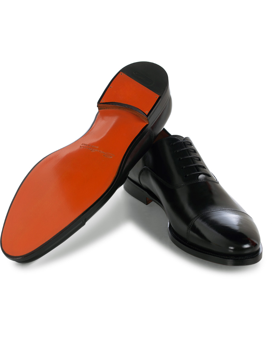 Herren | Santoni Wilson Oxford Black Calf | Santoni | Wilson Oxford Black Calf