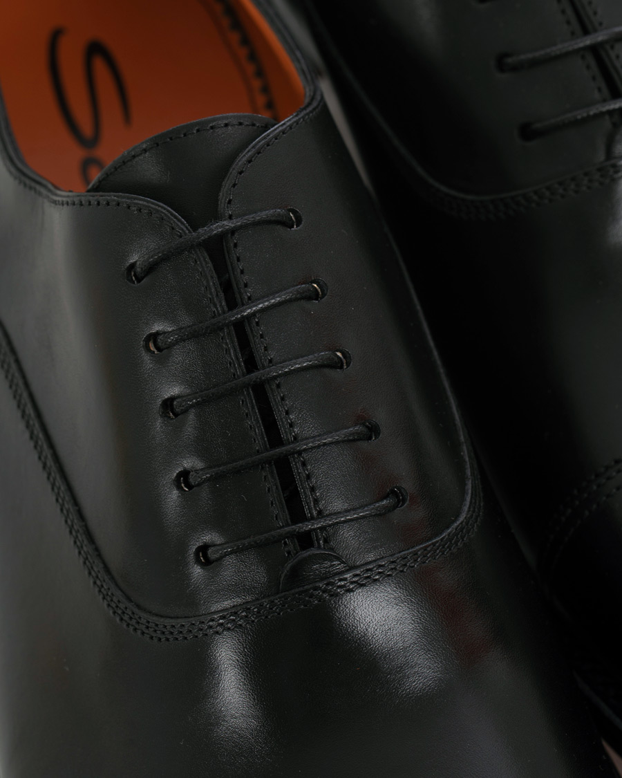 Herren | Santoni Wilson Oxford Black Calf | Santoni | Wilson Oxford Black Calf