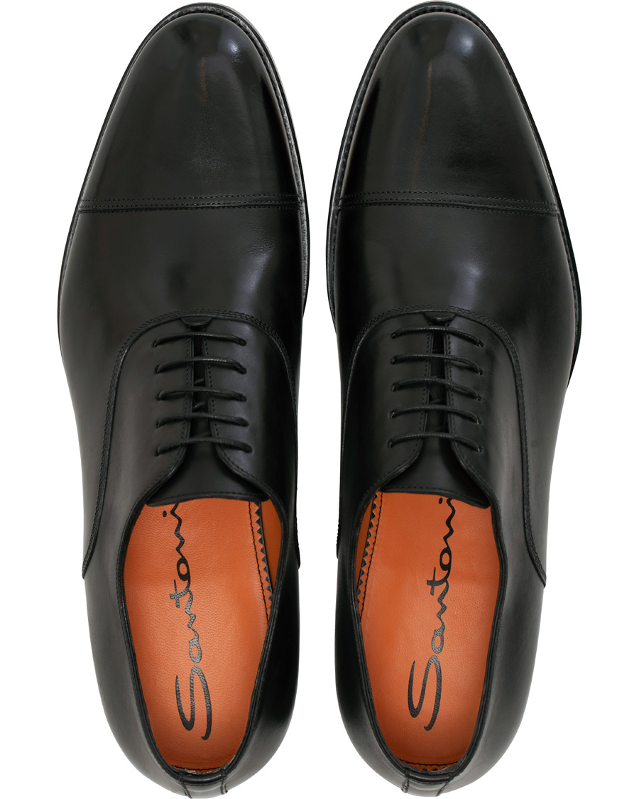 Herren | Santoni Wilson Oxford Black Calf | Santoni | Wilson Oxford Black Calf