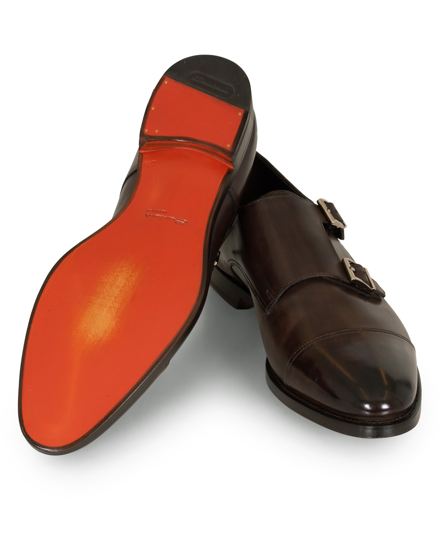 Herren | Santoni Wilson Double Monk Dark Brown Calf | Santoni | Wilson Double Monk Dark Brown Calf