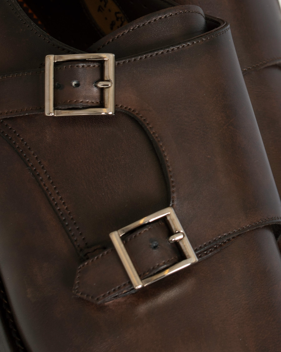 Herren | Santoni Wilson Double Monk Dark Brown Calf | Santoni | Wilson Double Monk Dark Brown Calf
