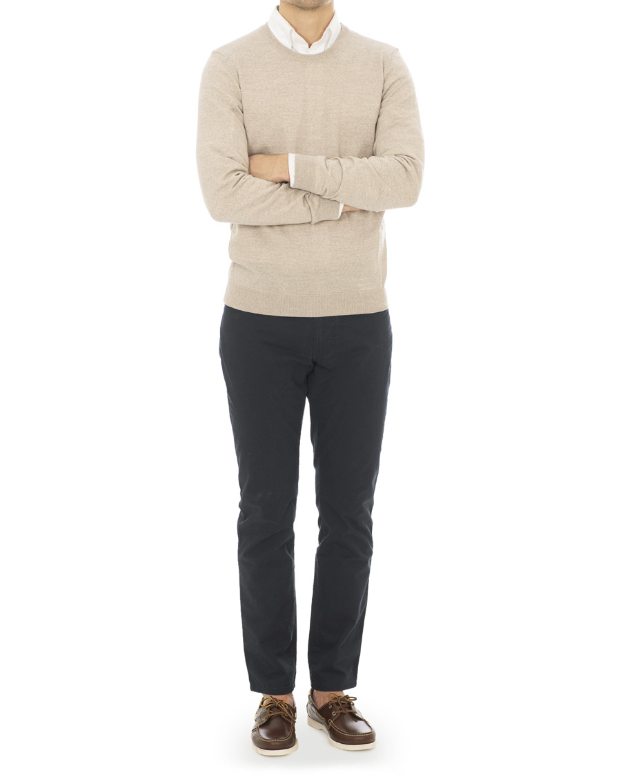 Herren | Pullover | BOSS BLACK | BOSS Leno Merino Wool Crew Neck Pullover Beige