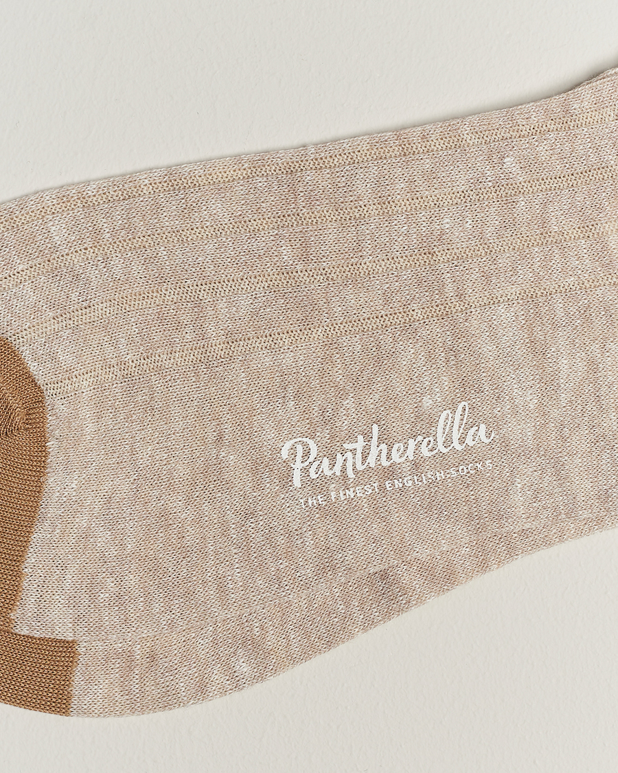 Herren | Unterwäsche | Pantherella | Hamada Linen/Cotton/Nylon Sock Beige