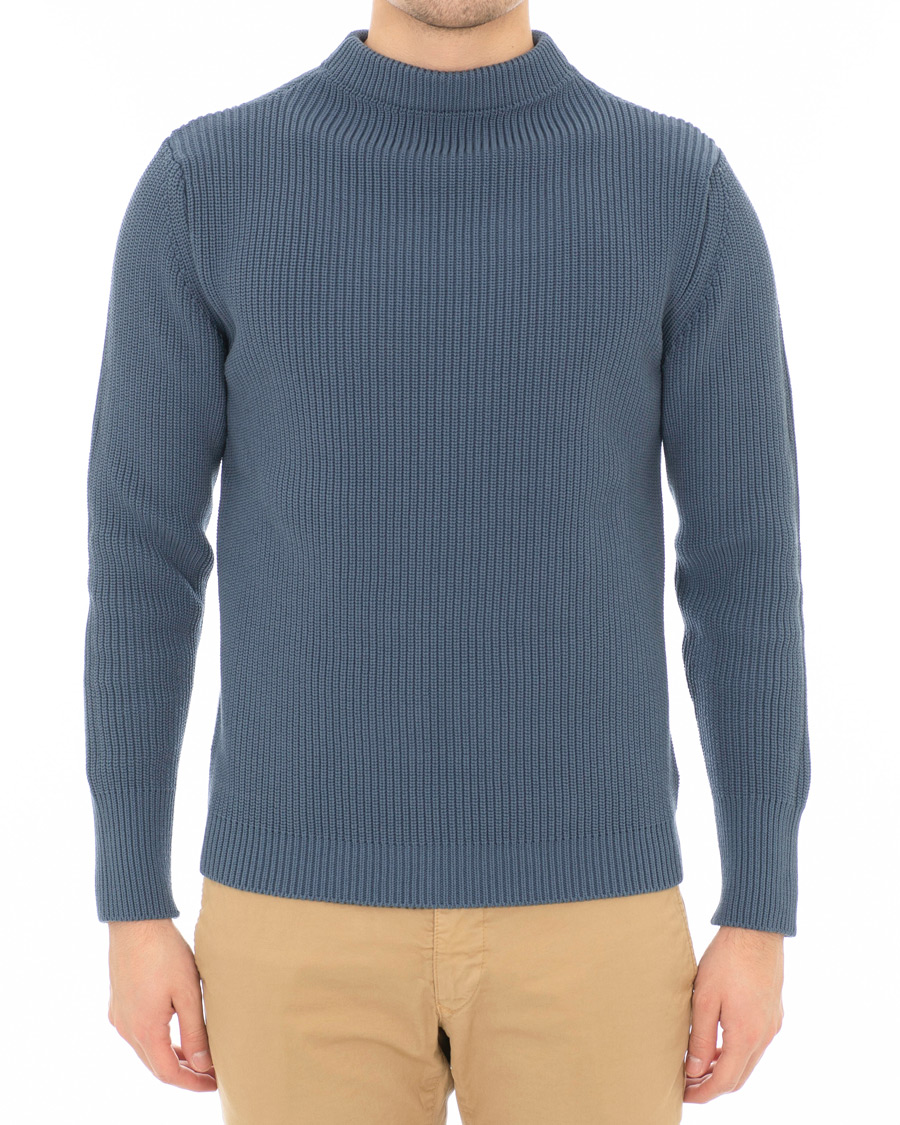 Herren | Pullover | Andersen-Andersen | Organic Cotton Crewneck Petroleum
