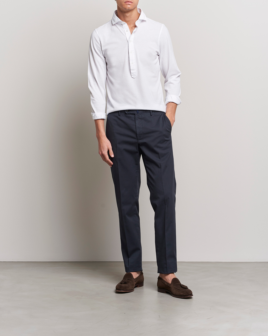 Herren | Hemden | Gran Sasso | Popover Shirt White
