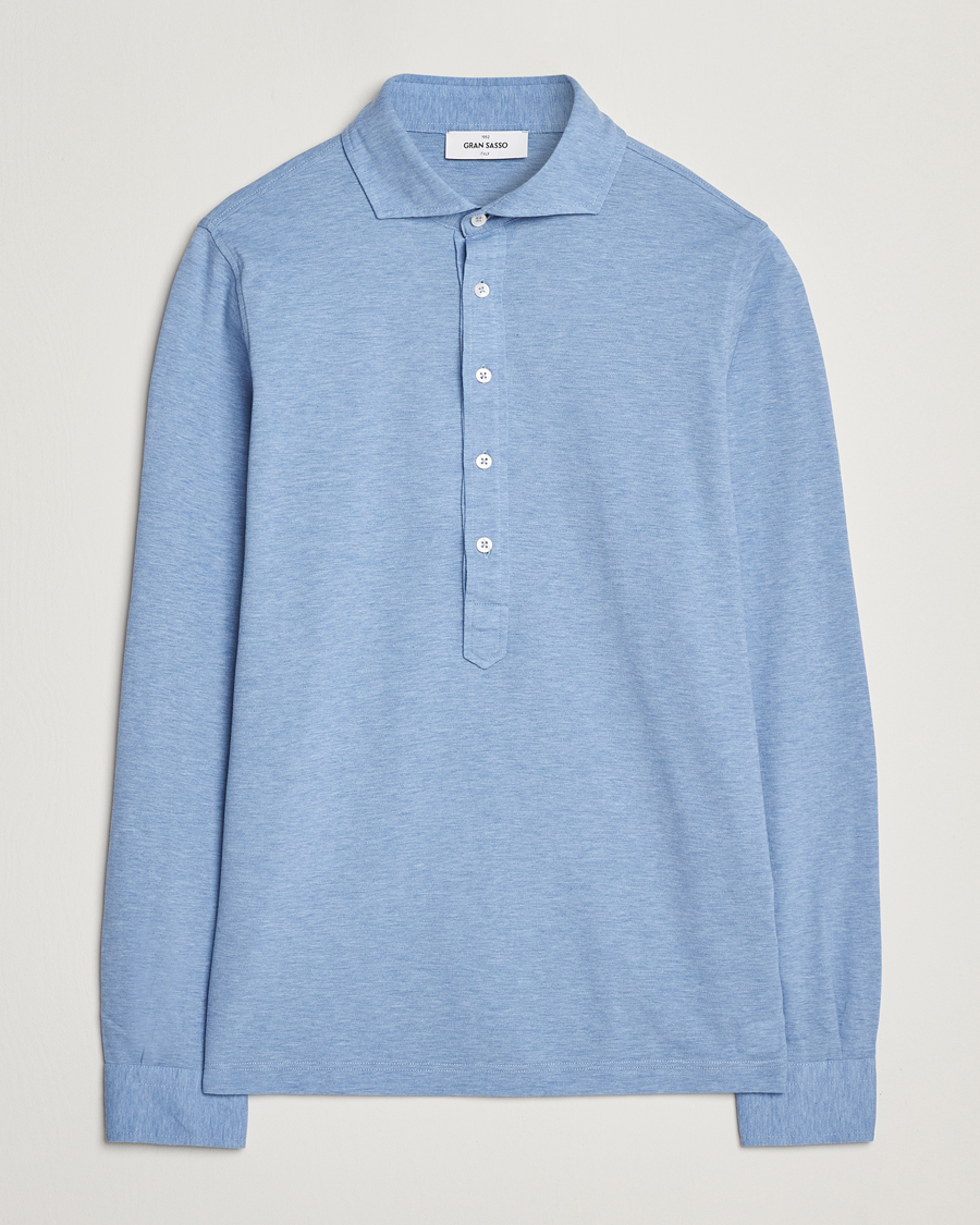 Herren | Hemden | Gran Sasso | Popover Shirt Light Blue