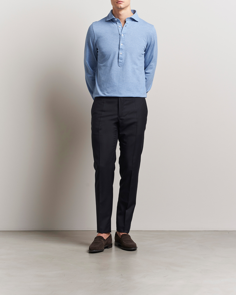 Herren | Hemden | Gran Sasso | Popover Shirt Light Blue