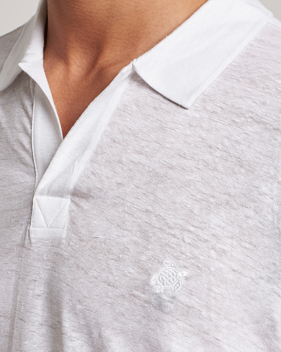 Herren | Poloshirts | Vilebrequin | Jersey Linen Polo Blanco