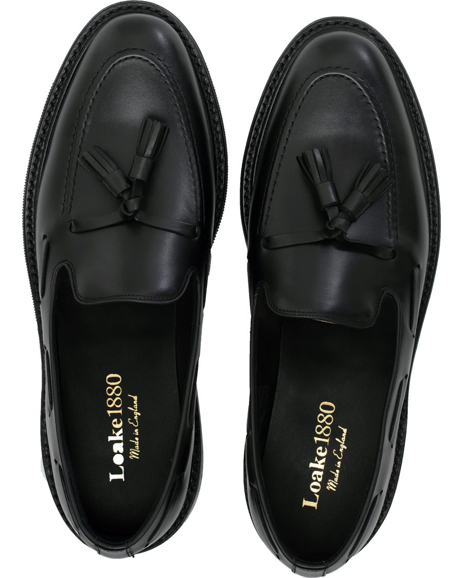 Herren | Loake 1880 Nottingham Tassel Loafer Shadow Black Calf | Loake 1880 | Nottingham Tassel Loafer Shadow Black Calf