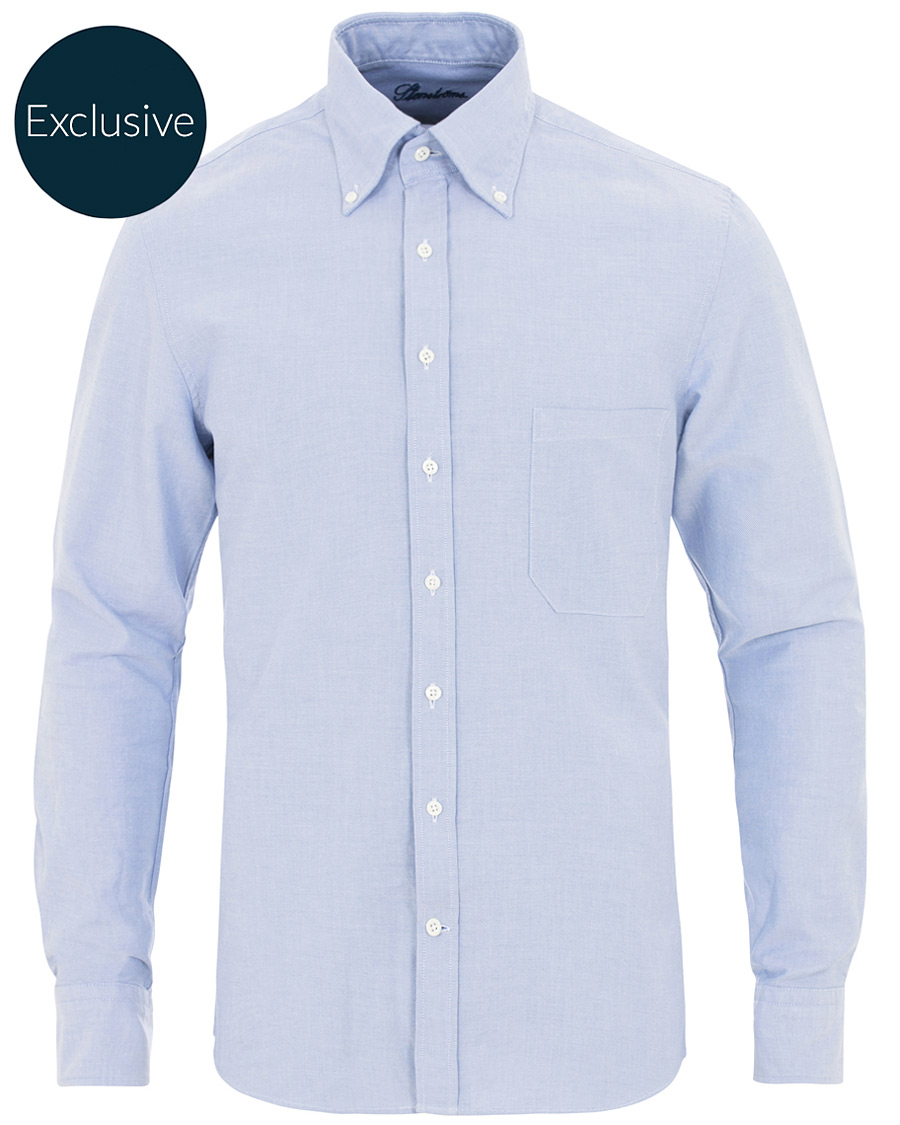 Herren | Hemden | Stenströms | Slimline Oxford Shirt Light Blue