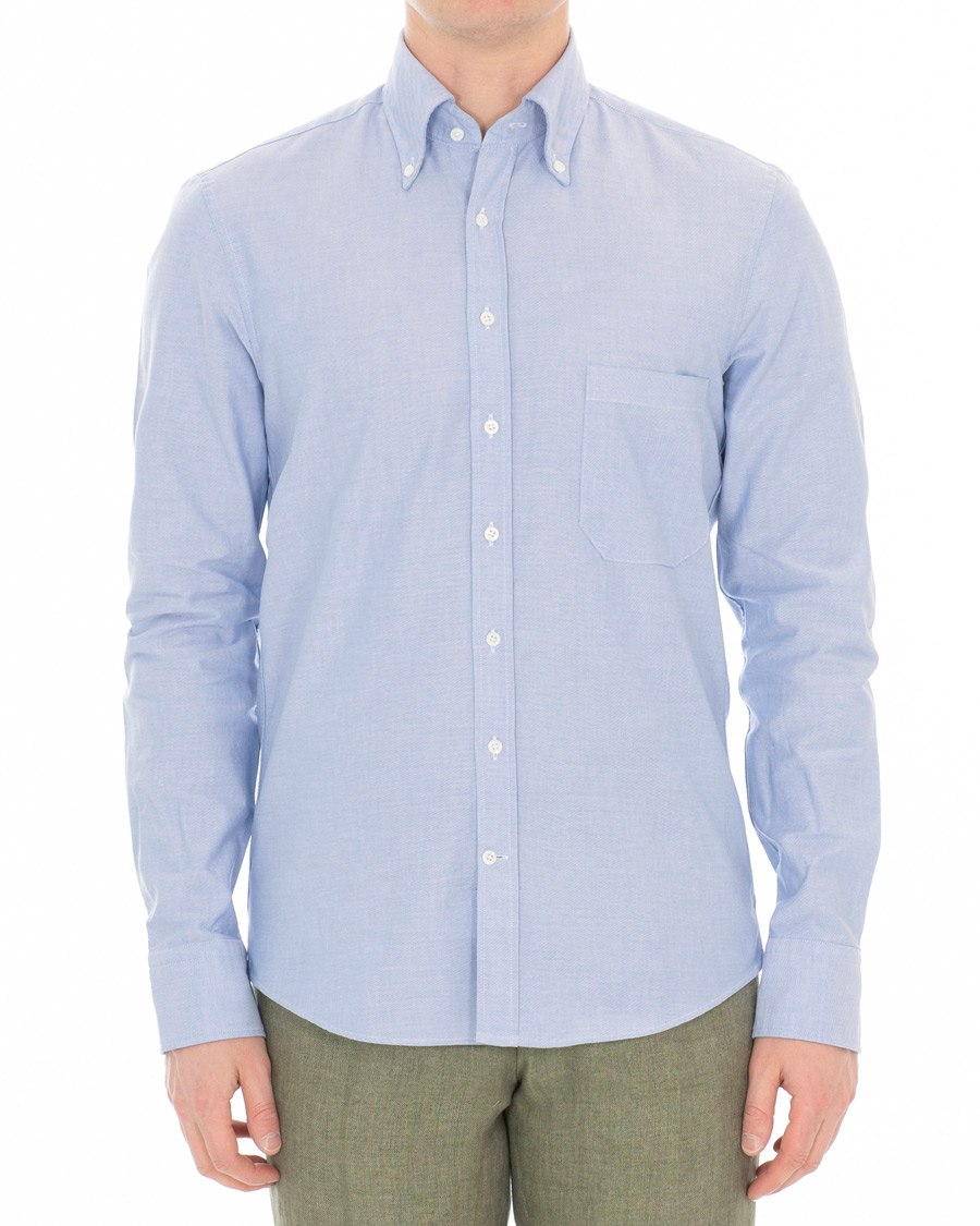 Herren | Hemden | Stenströms | Slimline Oxford Shirt Light Blue