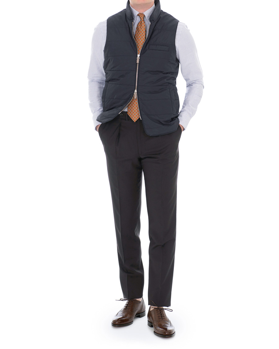 Herren | Hemden | Stenströms | Slimline Striped Oxford Shirt Blue/White
