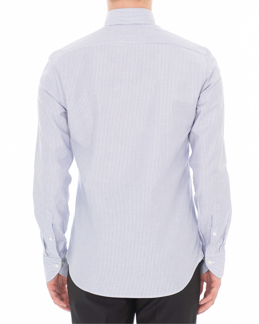 Herren | Hemden | Stenströms | Slimline Striped Oxford Shirt Blue/White