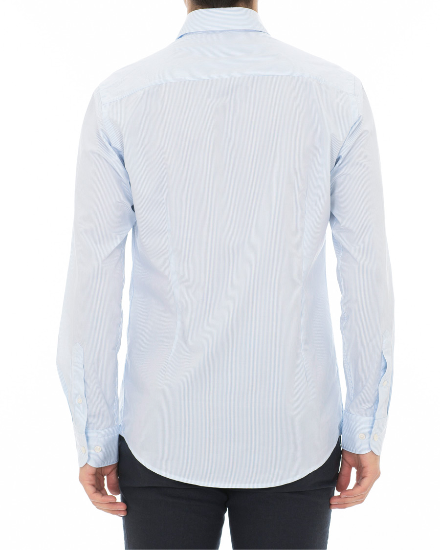 Herren | Hemden | Eton | Slim Fit Lightweight Stripe Extreme Cutaway Blue