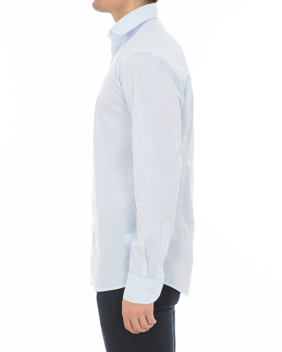 Herren | Hemden | Eton | Slim Fit Lightweight Stripe Extreme Cutaway Blue