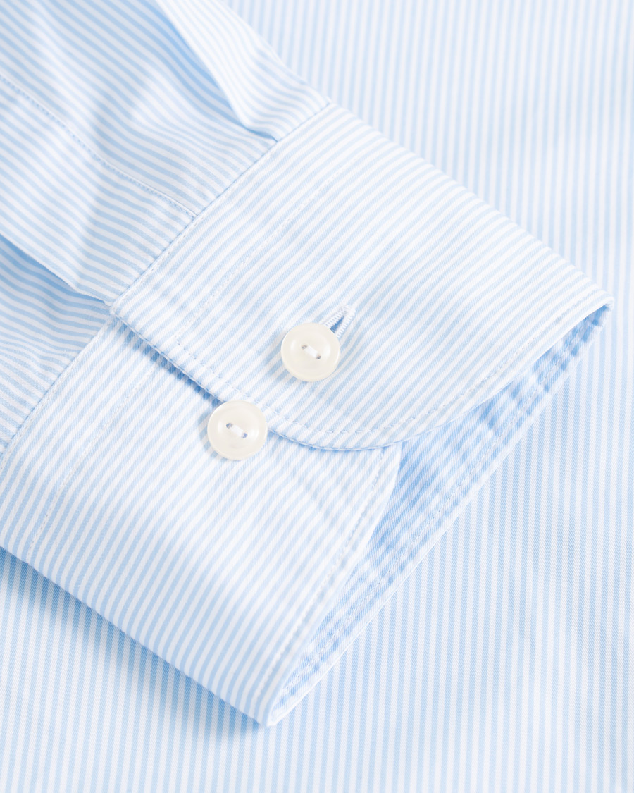 Herren | Hemden | Eton | Slim Fit Lightweight Stripe Extreme Cutaway Blue