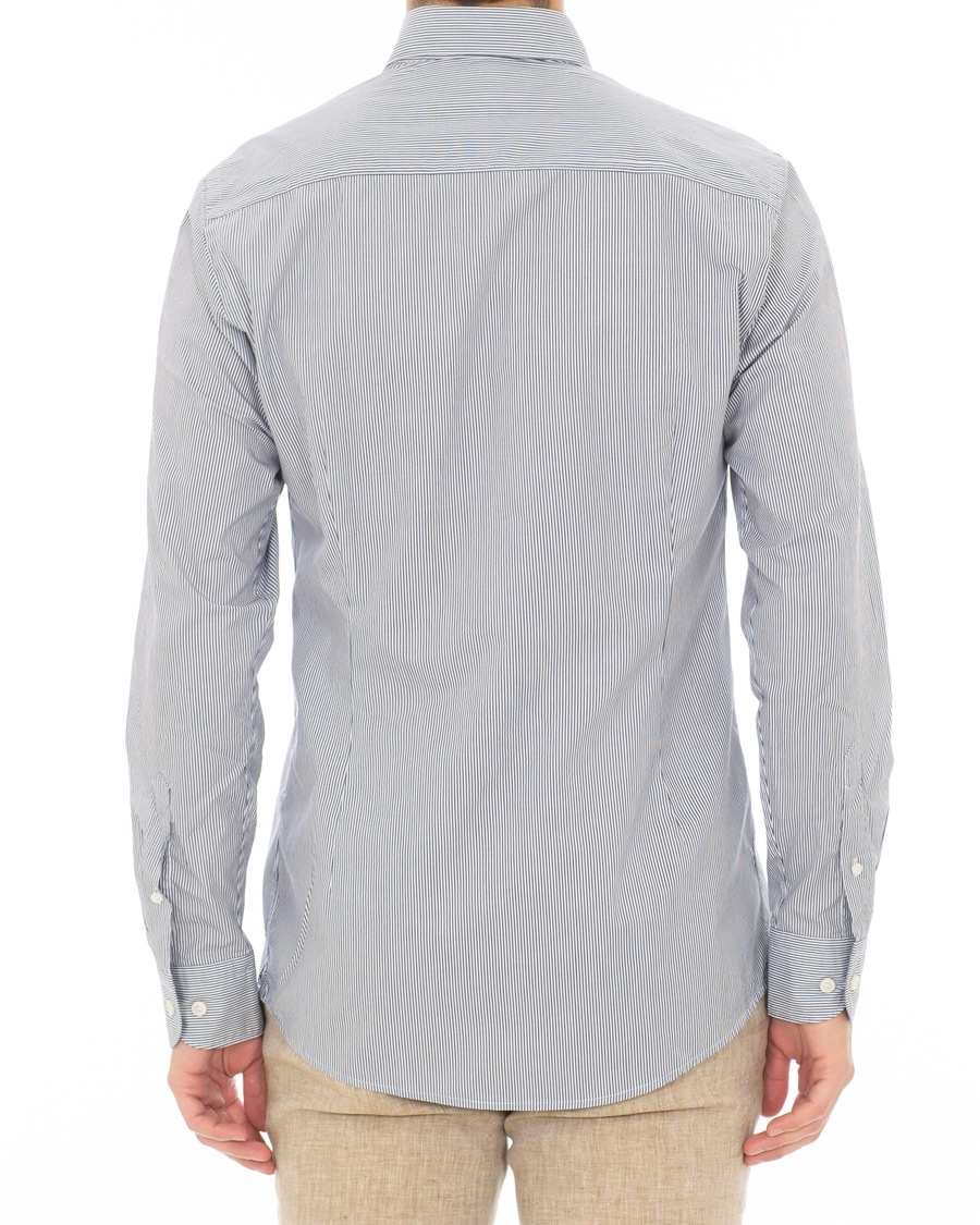Herren | Hemden | Eton | Slim Fit Lightweight Stripe Extreme Cutaway Blue