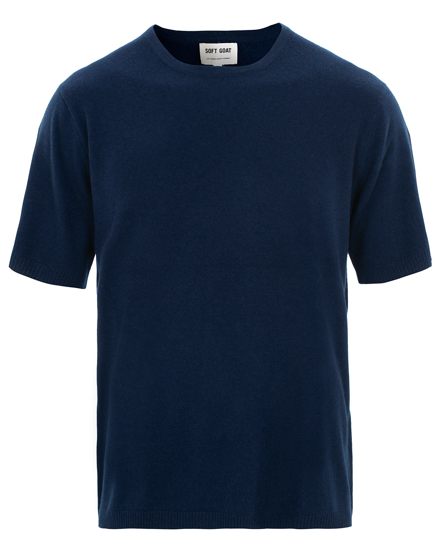 Herren | T-Shirts | Soft Goat | Cashmere T-shirt Navy