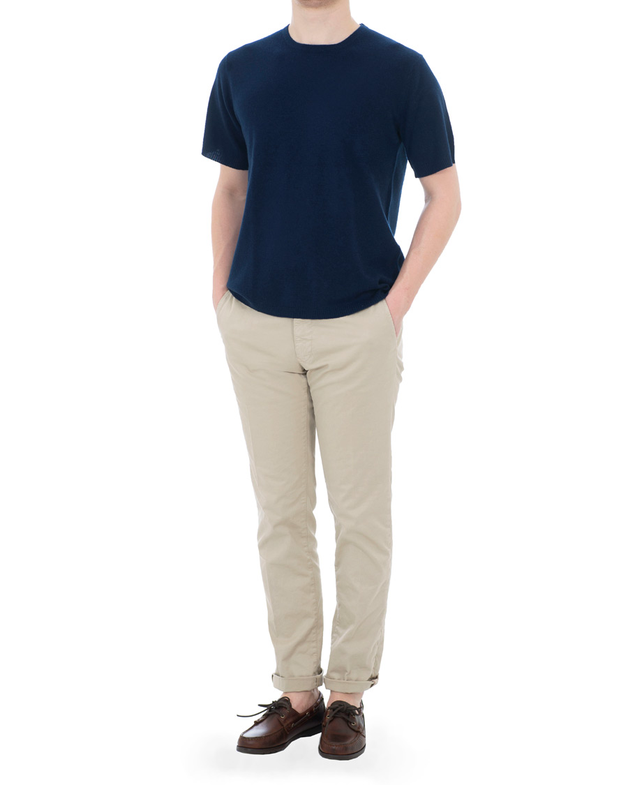 Herren | T-Shirts | Soft Goat | Cashmere T-shirt Navy