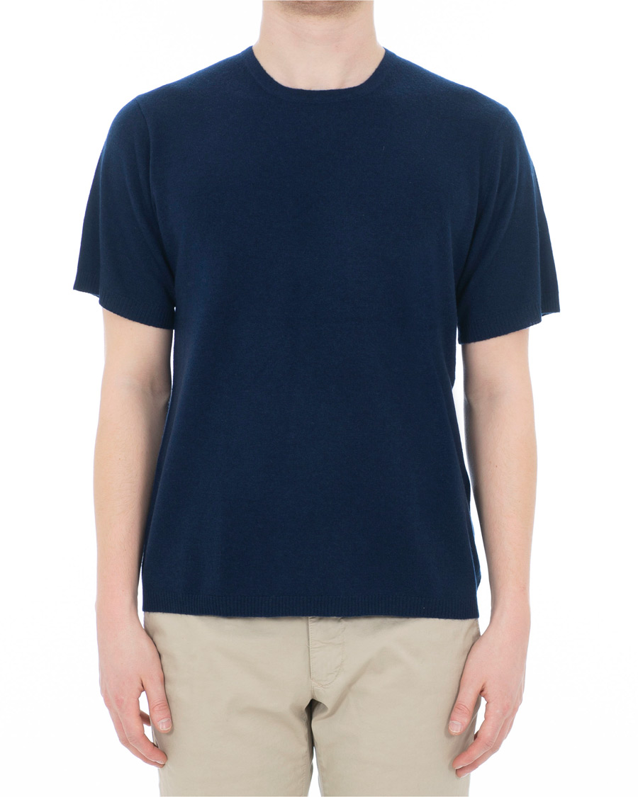 Herren | T-Shirts | Soft Goat | Cashmere T-shirt Navy