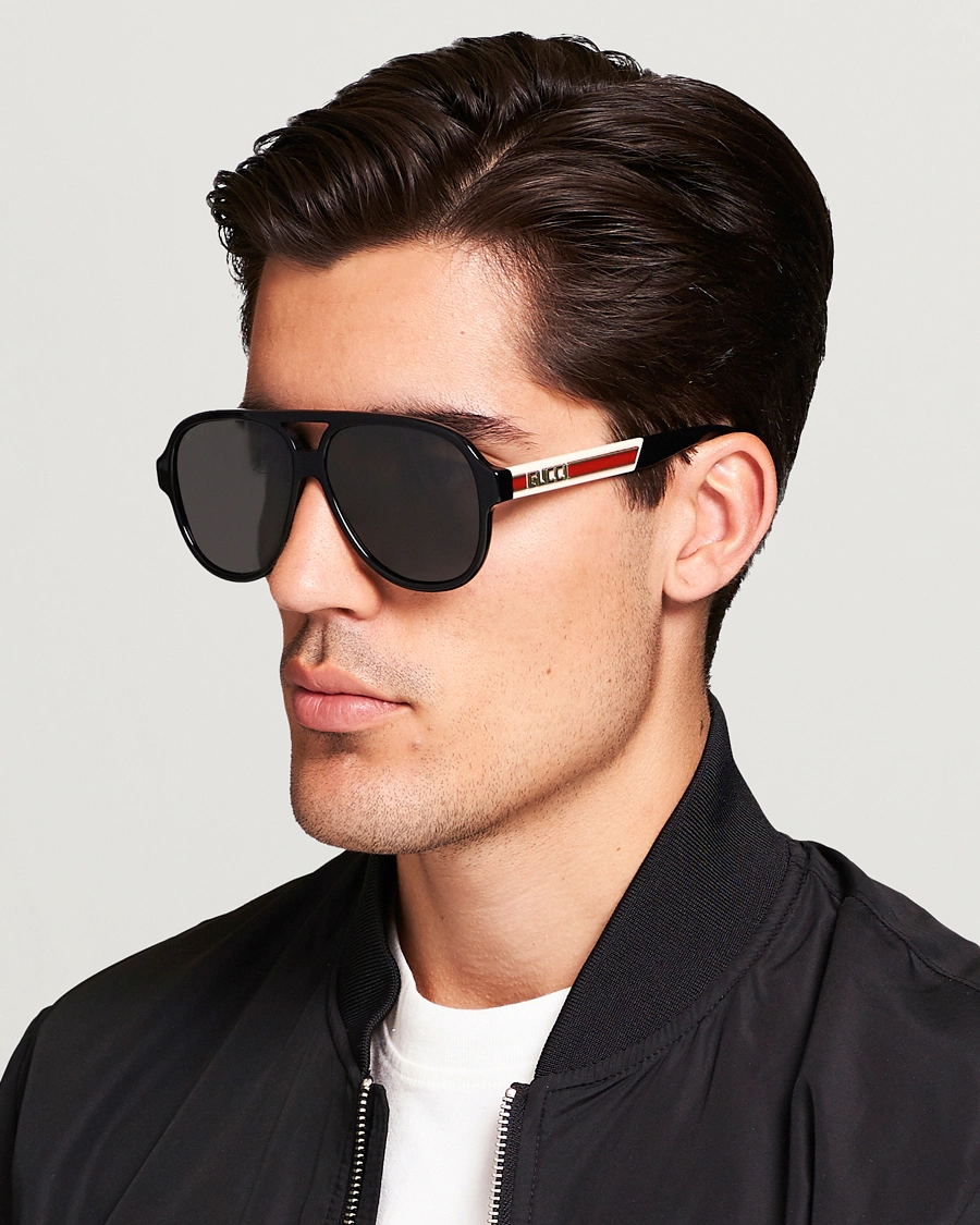 Herren | Gucci | Gucci | GG0463S Sunglasses Black/White/Grey