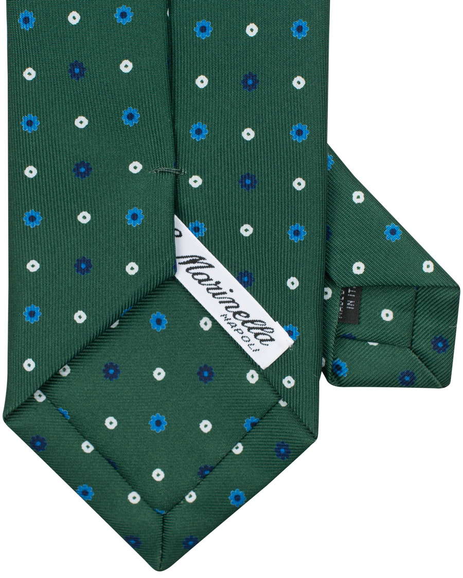 Herren | E. Marinella 3-Fold Micro Fantasy 8 cm Silk Tie Green | E. Marinella | 3-Fold Micro Fantasy 8 cm Silk Tie Green