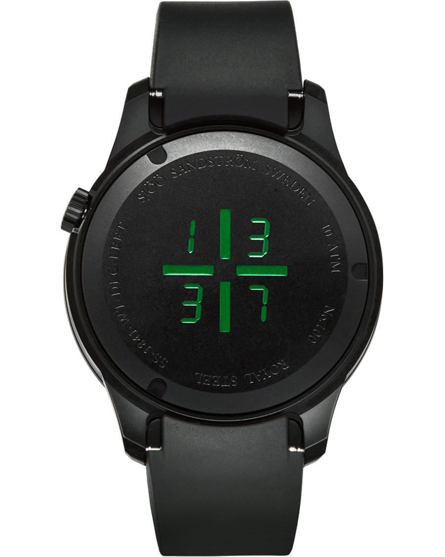 Herren | Sjöö Sandström Royal Steel Worldtimer LEET Black with Rubber 41mm | Sjöö Sandström | Royal Steel Worldtimer LEET Black with Rubber 41mm