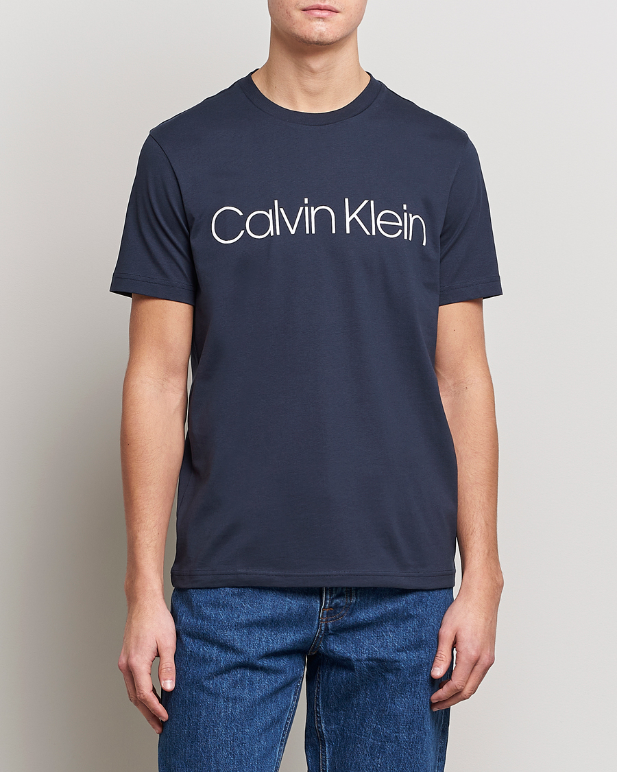 Men |  | Calvin Klein | Front Logo Tee Navy