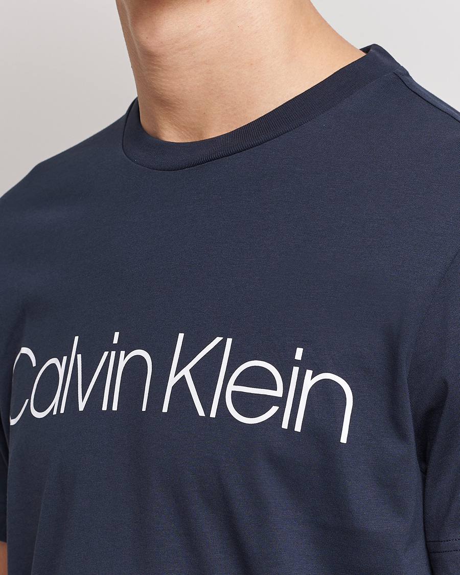 Herren | T-Shirts | Calvin Klein | Front Logo Tee Navy