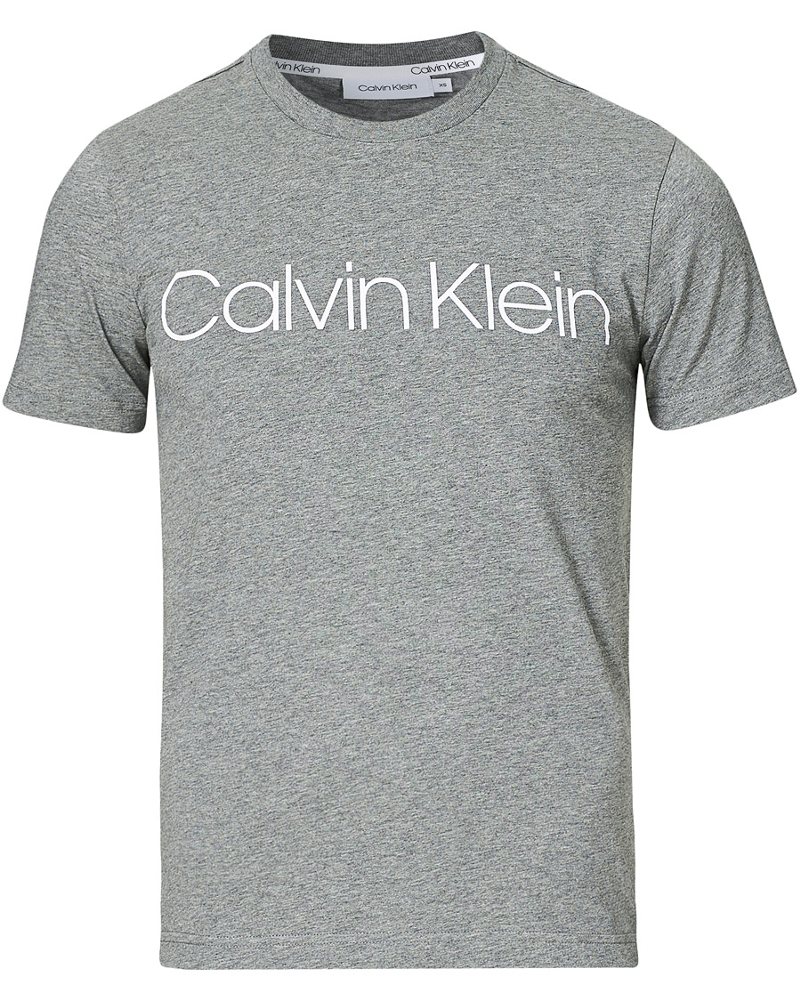 Herren | T-Shirts | Calvin Klein | Front Logo Tee Mid Grey Heather