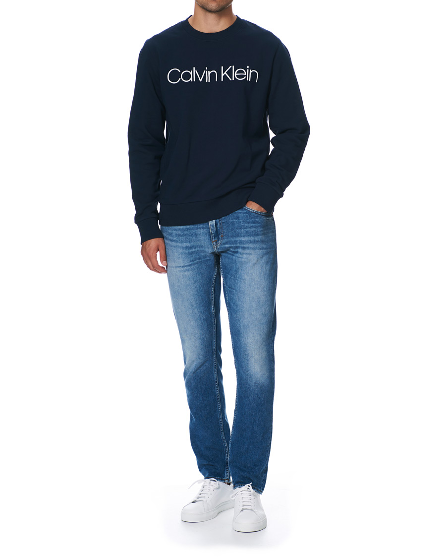 Herren | Pullover | Calvin Klein | Front Logo Sweatshirt Navy