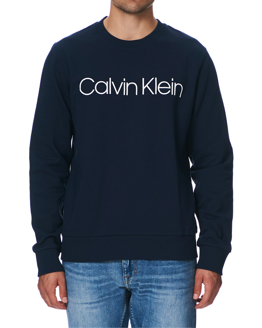 Herren | Pullover | Calvin Klein | Front Logo Sweatshirt Navy